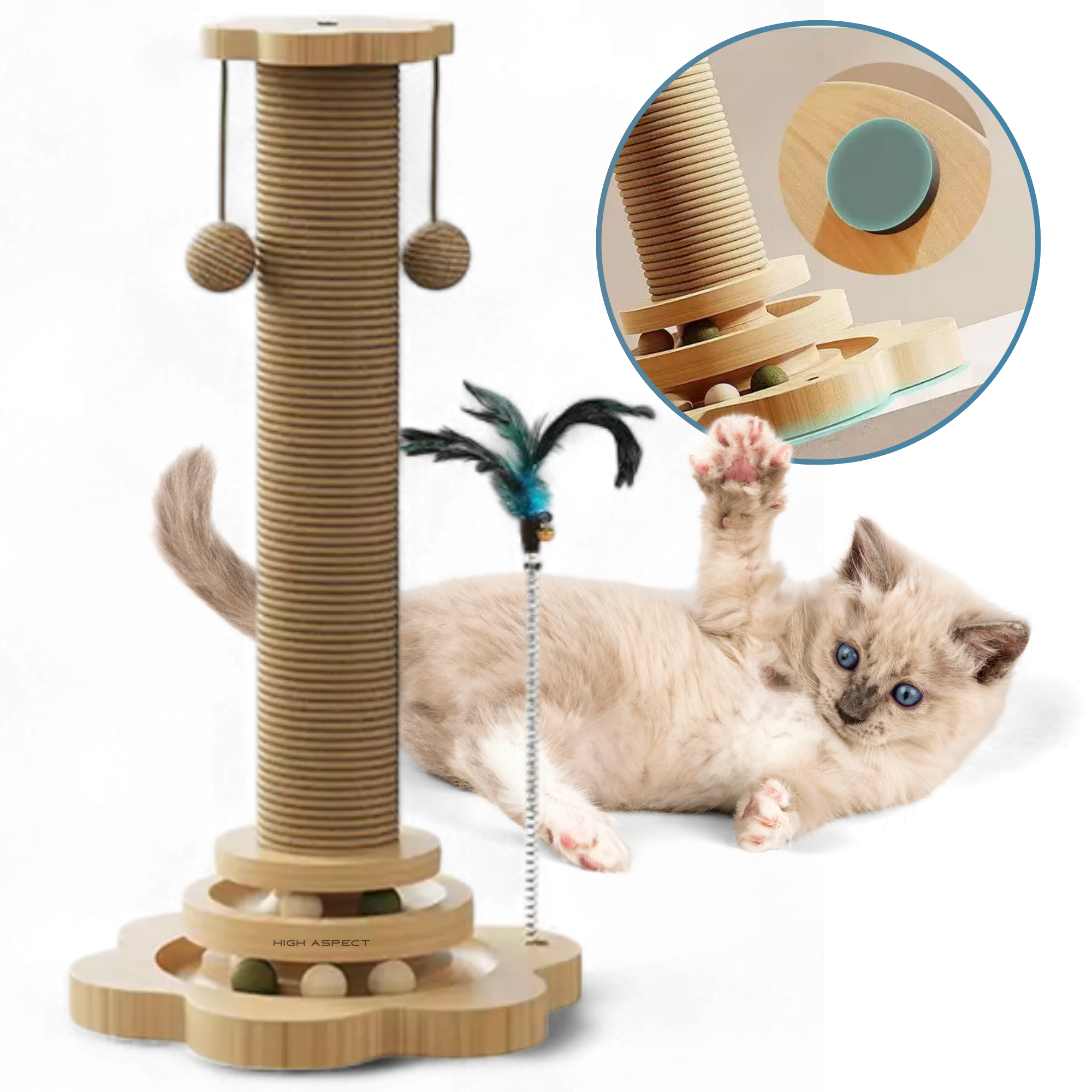 Krabpaal 46cm - met Speeltjes